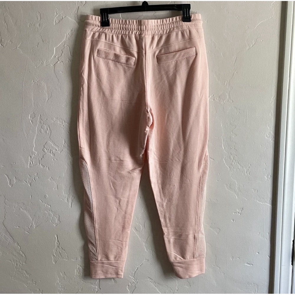 Nine West Women's Blush Pink Joggers Mesh Panels Size M Athleisure Sporty Gym - Picture 6 of 9